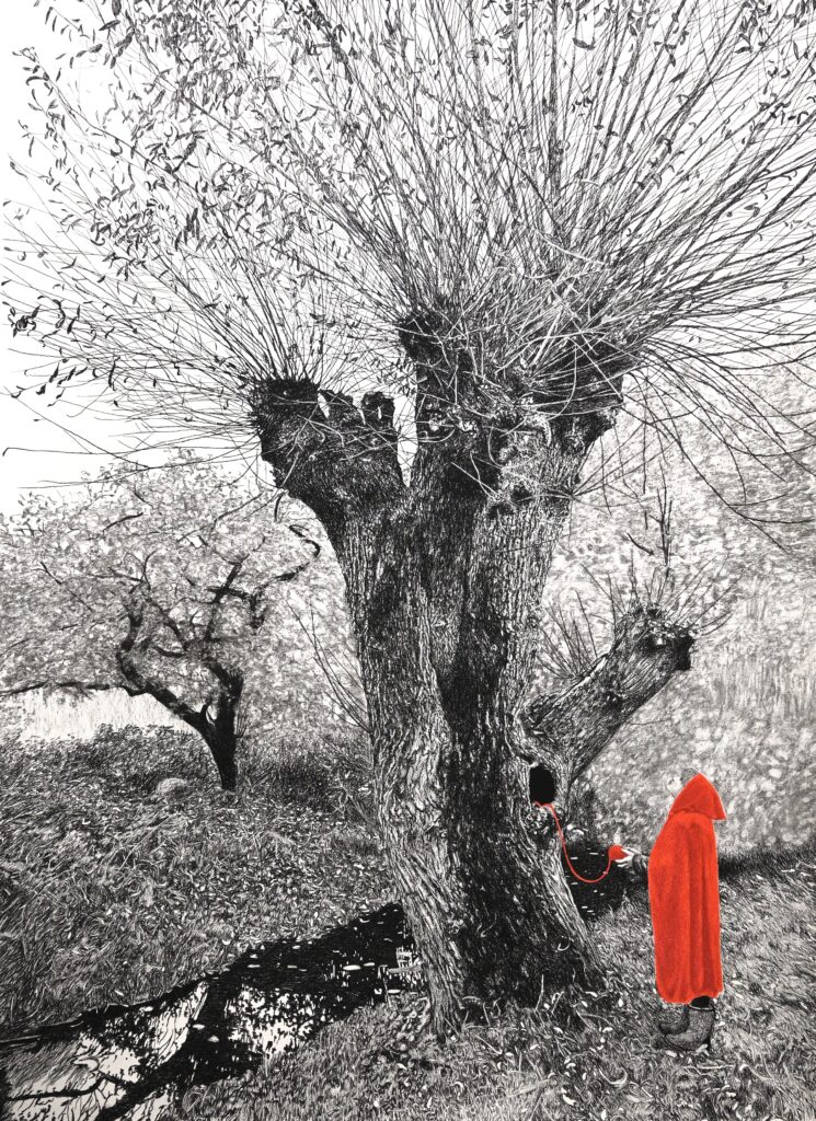 Ariadnes Labyrinth, een tekening van Judith Schepers